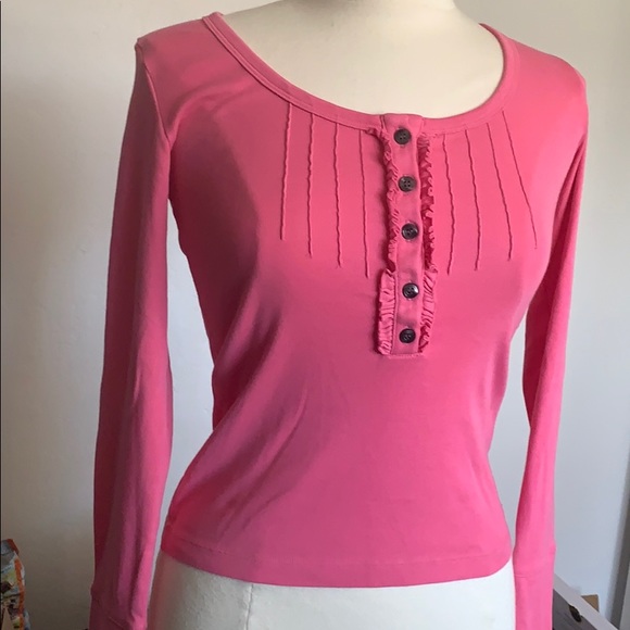 Victoria’s Secret Pink Ruffle Long sleeve Tee - Picture 1 of 5